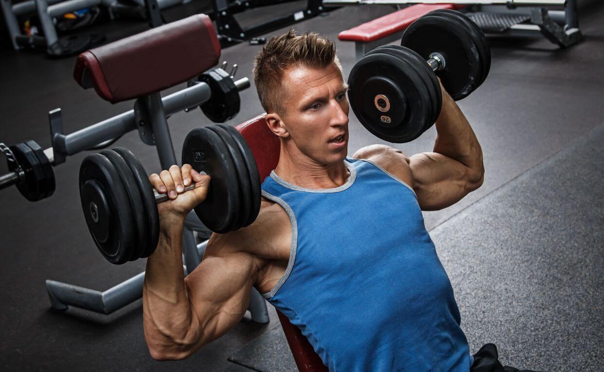 Arnold Press Schulterübung im Bodybuilding